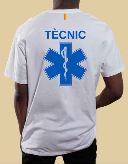 Camiseta hombre técnico emergencias sanitarias con estrella de la vida